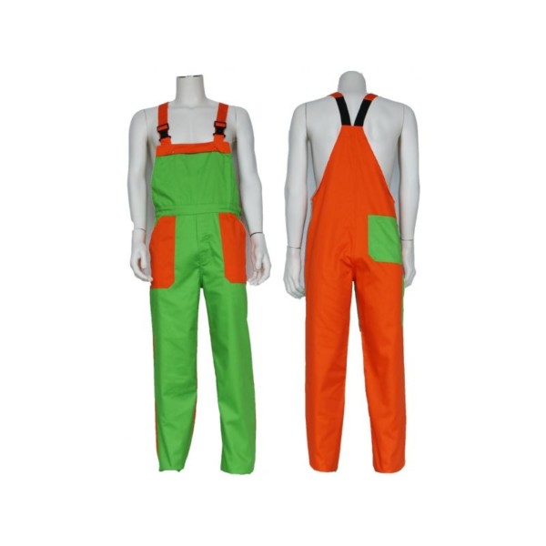 Tuinbroek Tweekleurig Groen-Oranje
